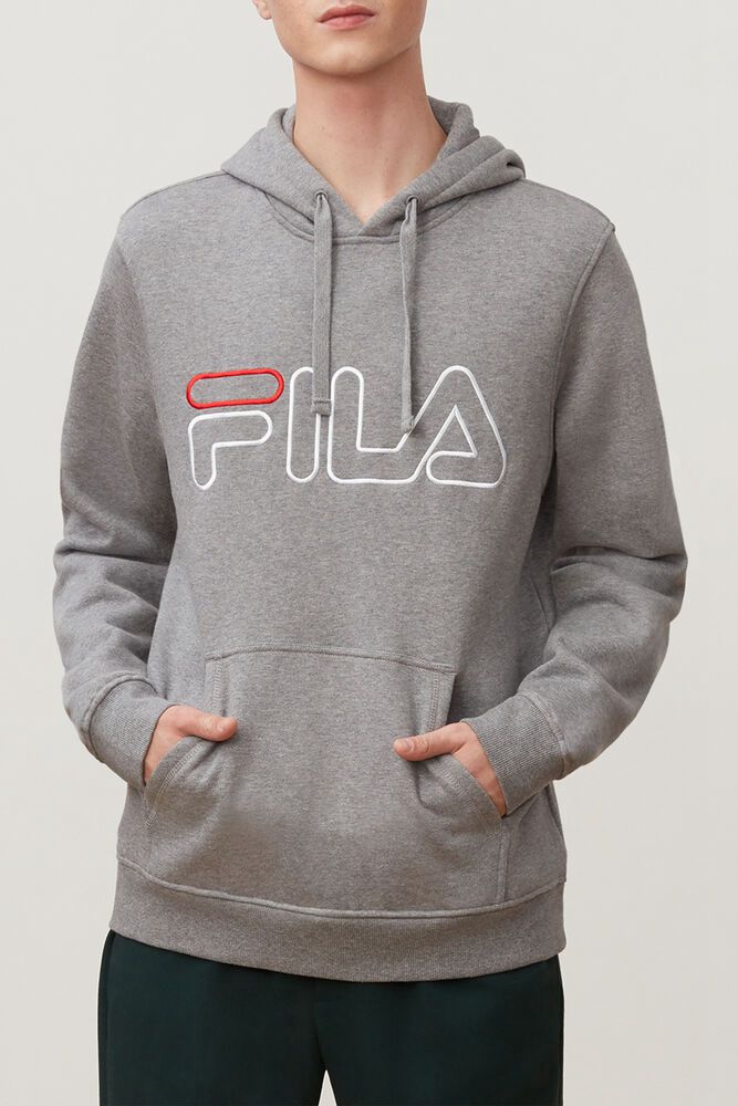 Fila Prati Hoodie Grey - Mens - 07582LETU